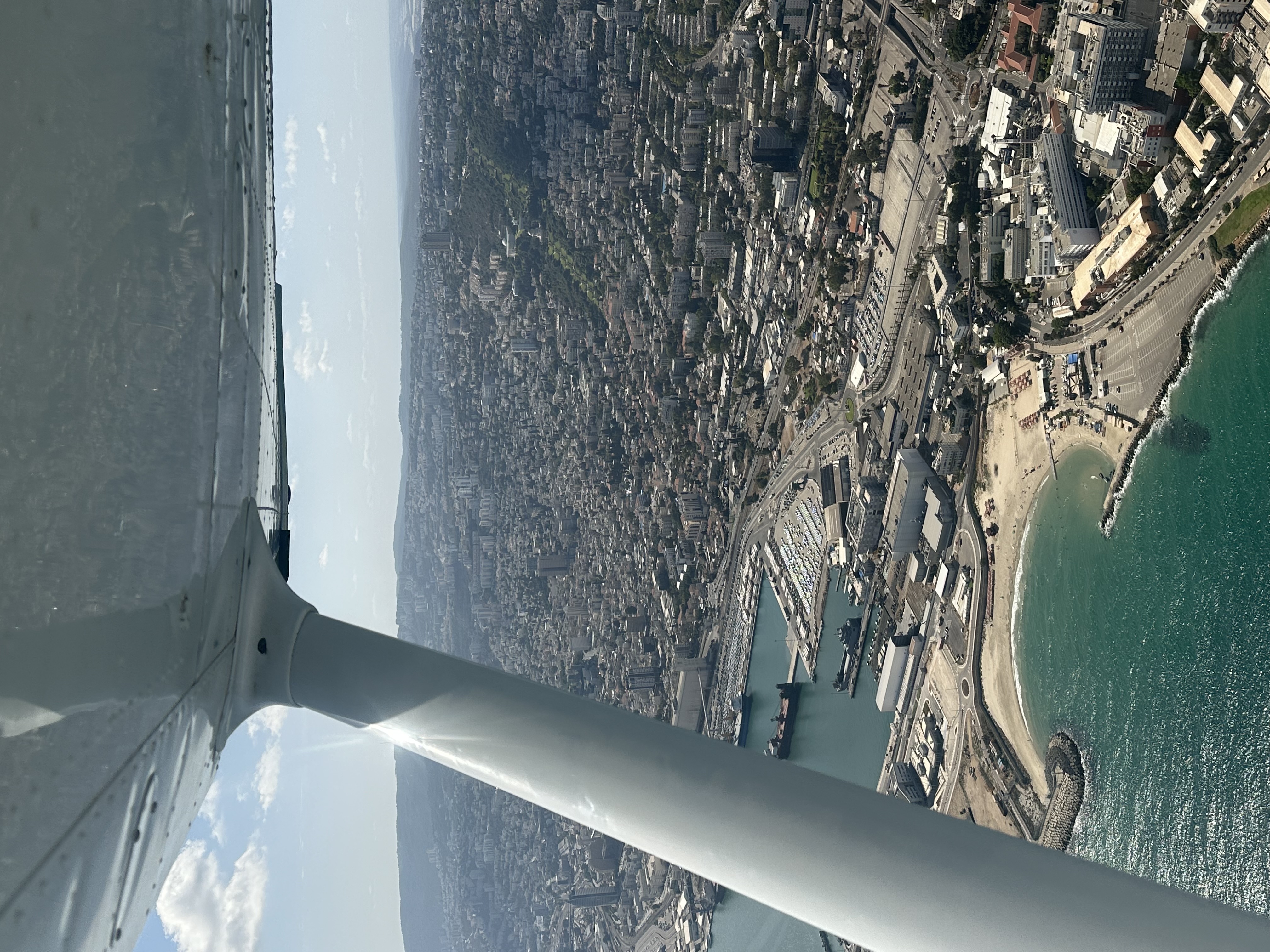Aerial view of Israel coastline